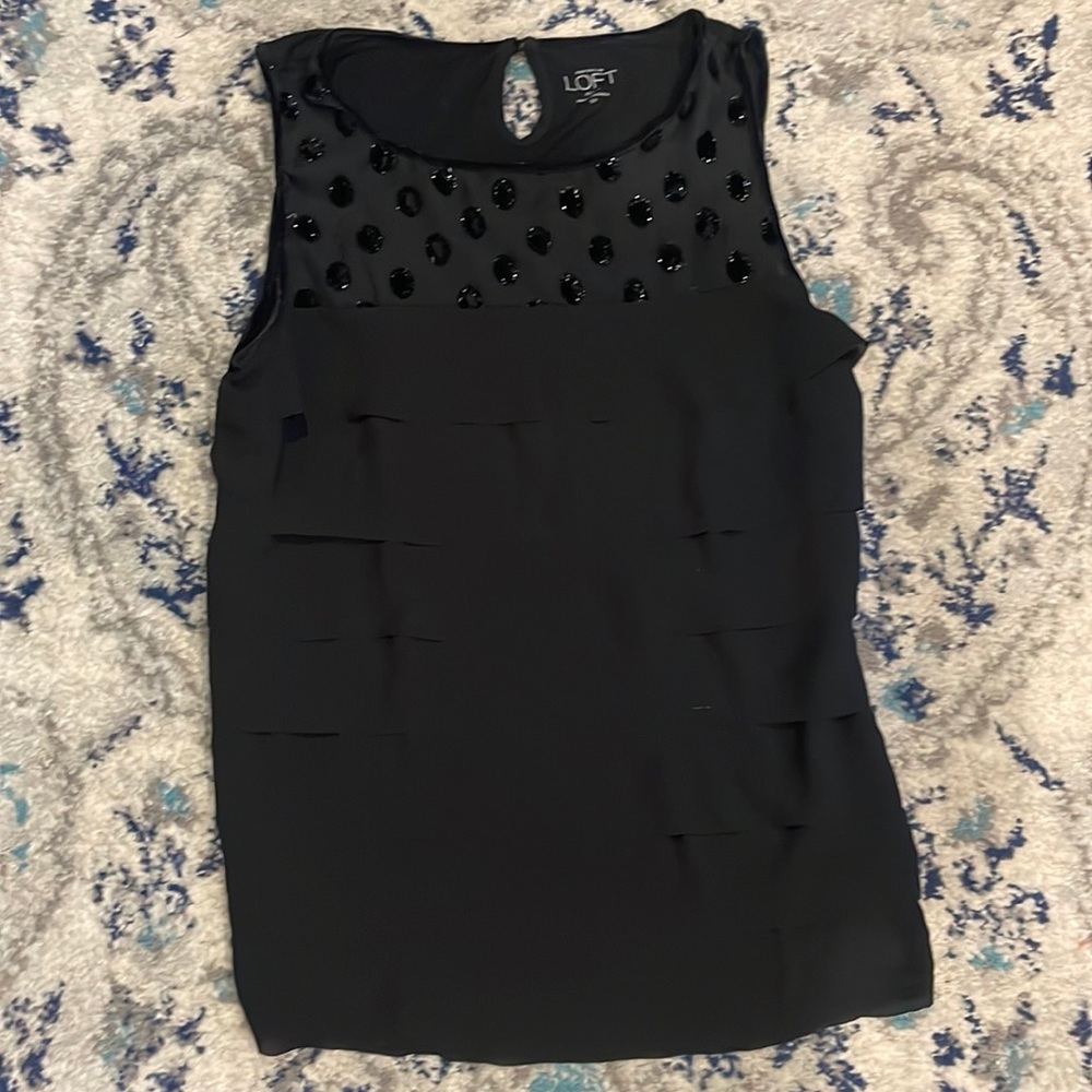 SP LOFT sleeveless top- black, EUC